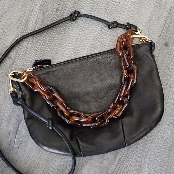 Clare V Handbags - CLARE V. PETIT MOYEN MESSENGER BAG W/ KNOTTED STRAP & TORTOISE SHELL RESIN CHAIN